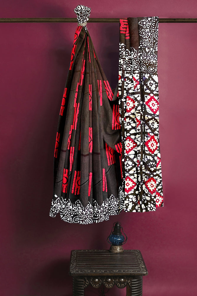 Hand Blockprinted Chanderi Silk Saree