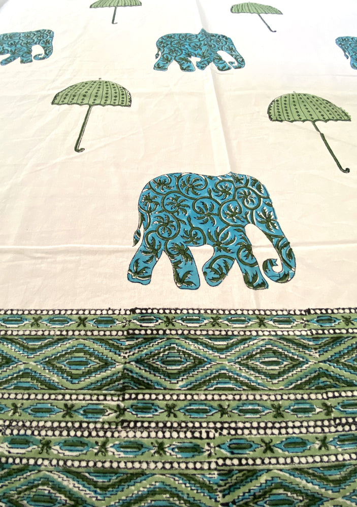 Hand Blockprinted Cotton Double Bedsheet With Pillow Covers