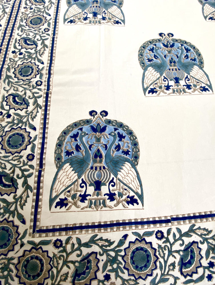 Hand Blockprinted Cotton King size Double Bedsheet-with Pillow Covers