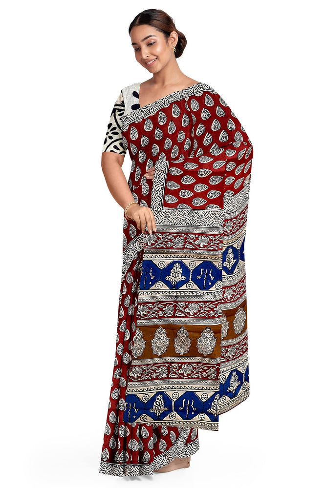 Hand Blockprinted Cotton Saree