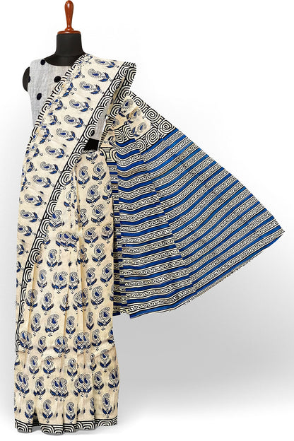 Hand Blockprinted Cotton Saree