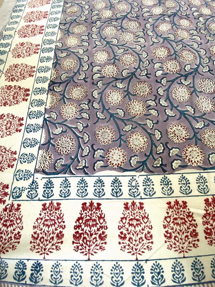 Hand Blockprinted Cotton Double Bedsheet With Pillow Covers