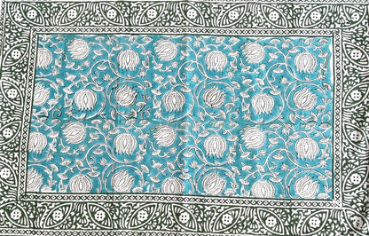 Hand Blockprinted Cotton Double Bedsheet With Pillow Covers