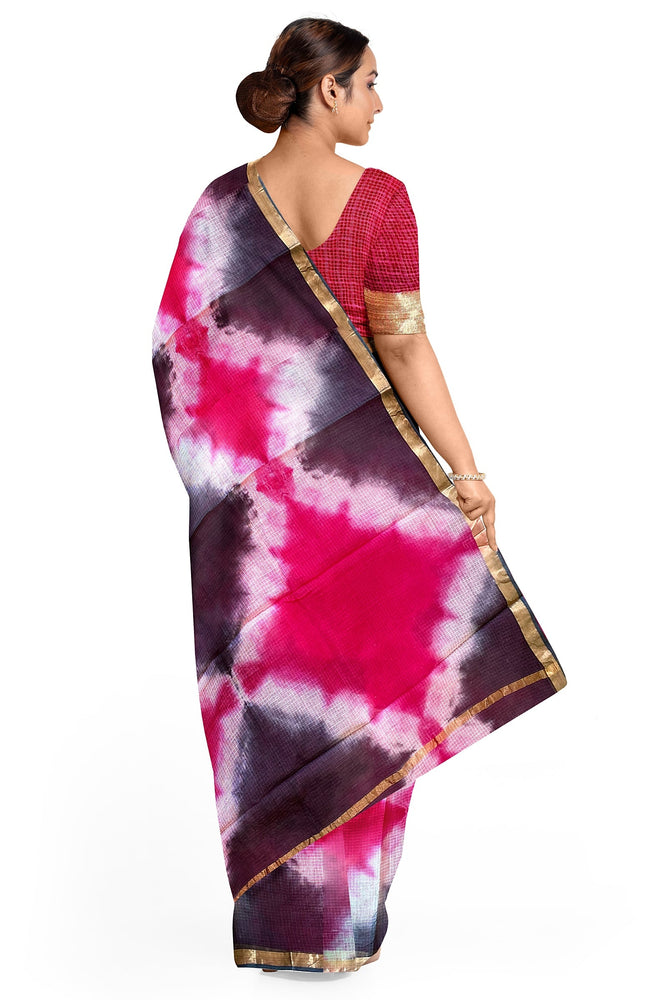 Hand Blockprinted Kota Doriya Saree