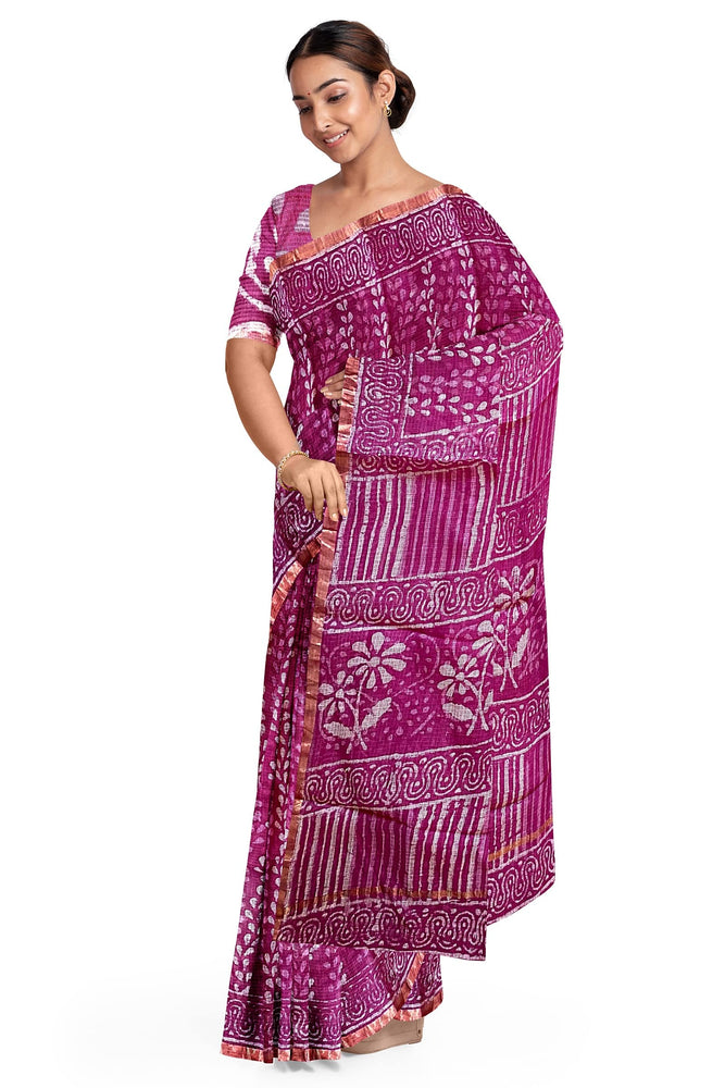 Hand Blockprinted Kota Doriya Saree