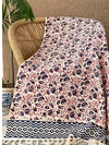 Hand blockprinted Cotton Sofa Throws Floral pattern