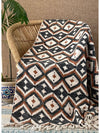 Hand blockprinted Cotton Sofa Throws-Zigzag pattern