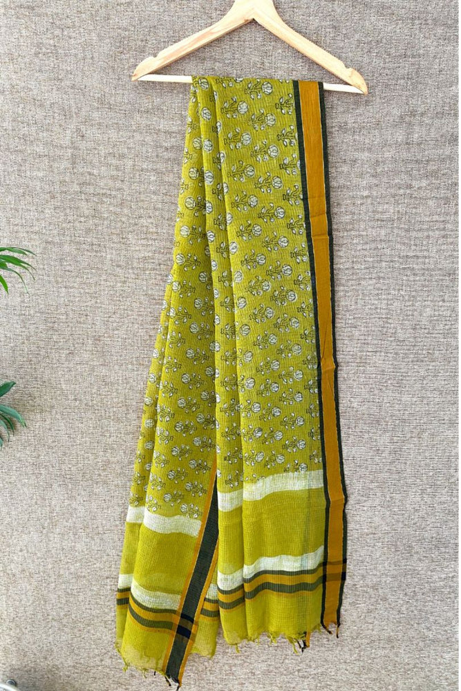 Hand blockprinted Kota Doriya Stole