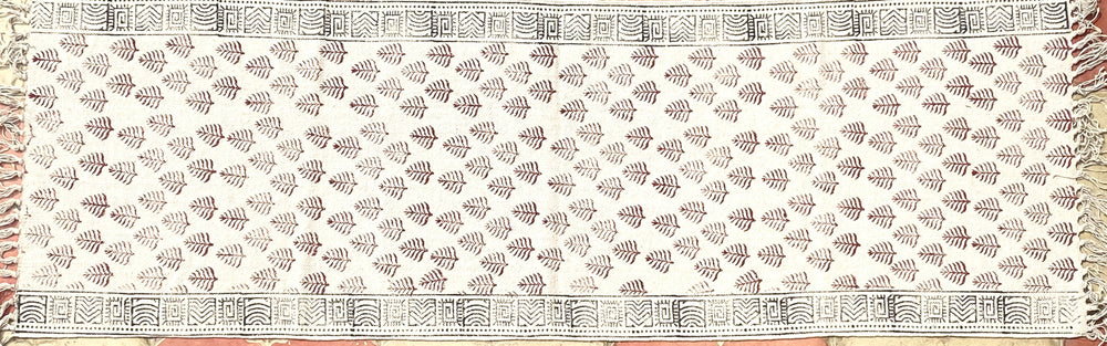 Hand blockprinted cotton Yoga mat-Black-Overall design – Sumaavi