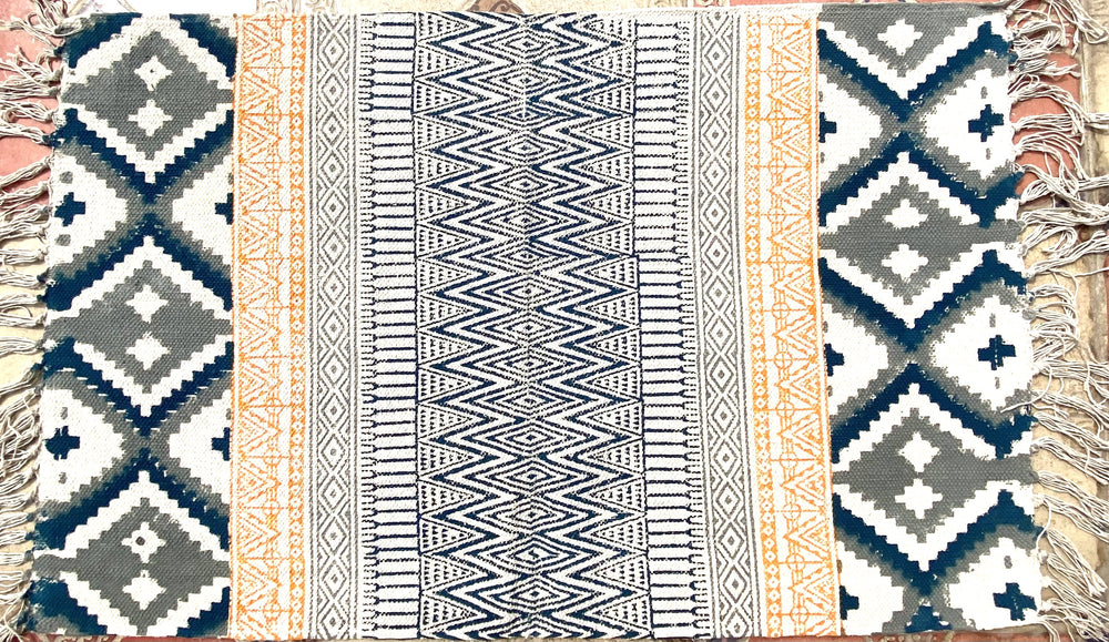 Small multicolor printed rug