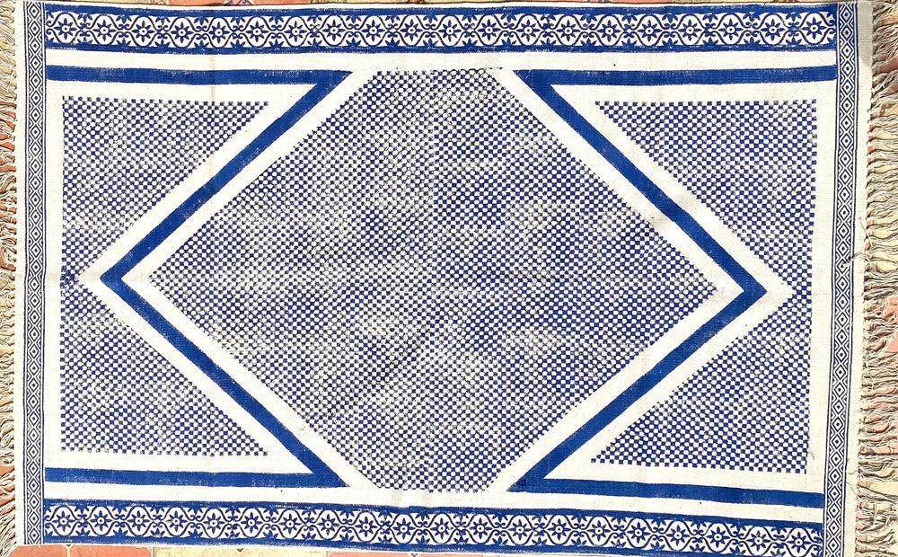 Buy Handmade Block Print Rug Online In India | Sumaavi