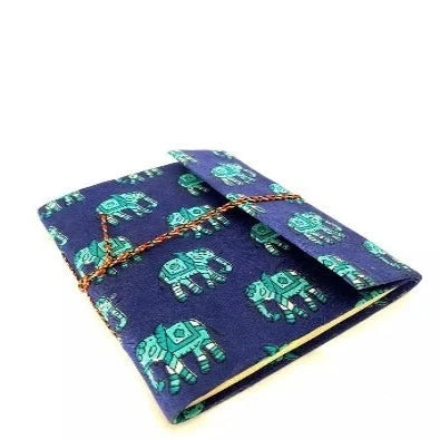 Handmade diary with blockprinted fabric cover