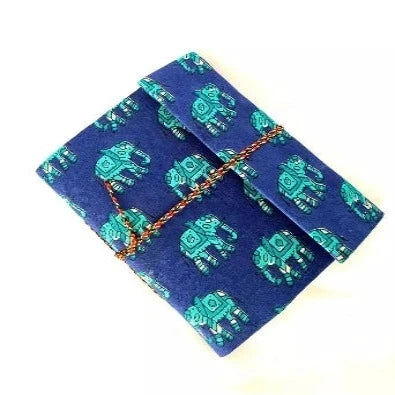 Handmade diary with blockprinted fabric cover