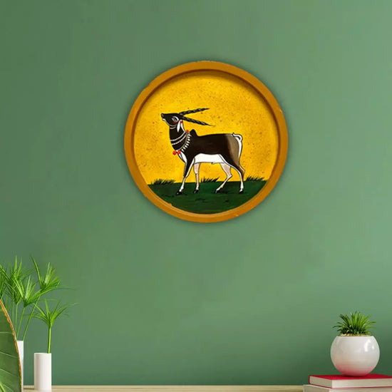 Buy Hand painted Wall Plate Round Deer