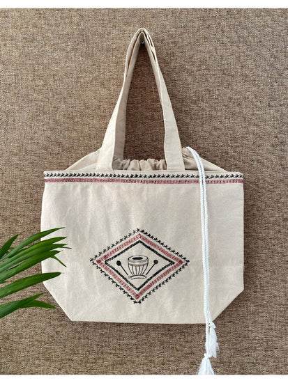 Arka Home Products 100% Cotton Reusable Printed Shopping Bags (Set of 2 -  Warli & Mandala Flower Prints) : Amazon.in: Bags, Wallets and Luggage