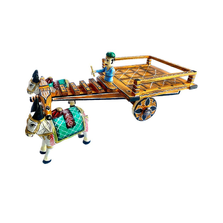 Buy Online Handpainted wooden bullock cart from Bassi Chittorgarh