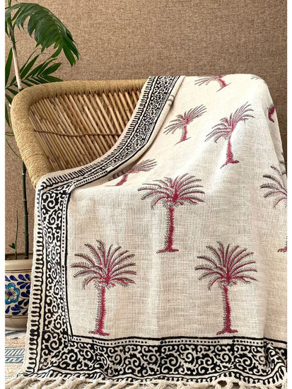 Indian Hand block print cotton sofa throws