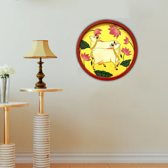 Kamdhenu Hand Painted Wall Plate