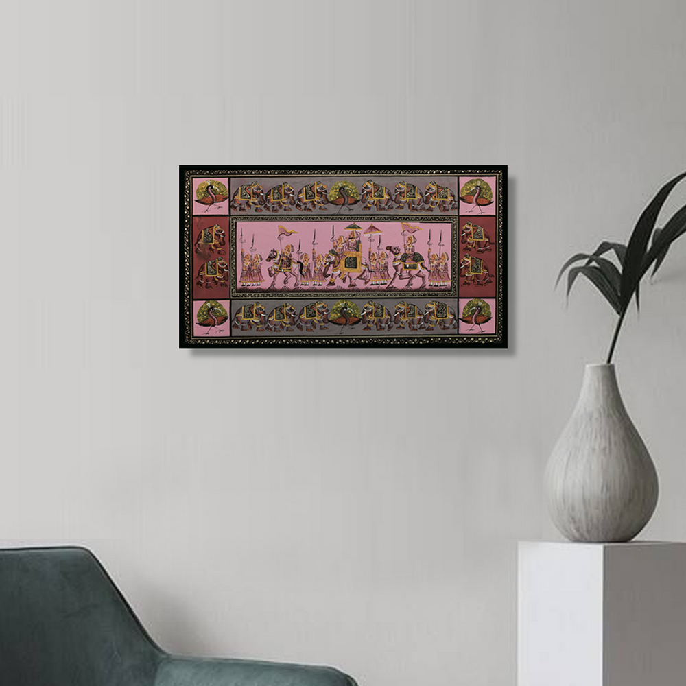 Shop for Rajasthani Miniature Art of royal procession