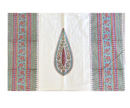 Hand Blockprinted Cotton Double Bedsheet With Pillow Covers