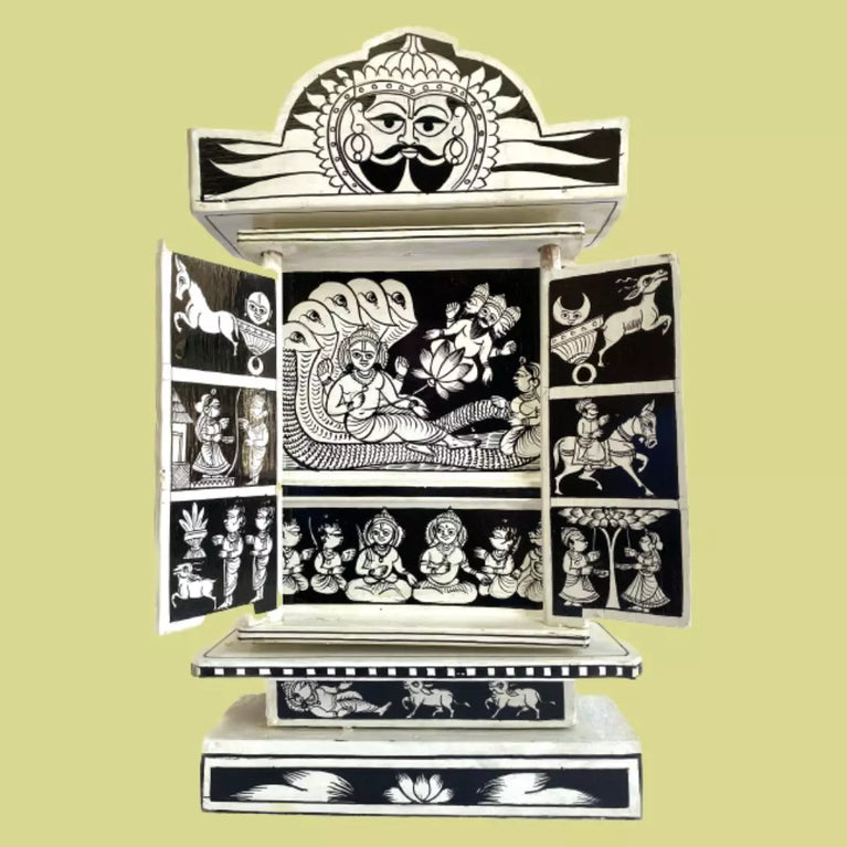 Rajasthani Kaavad Art |Black and White Color