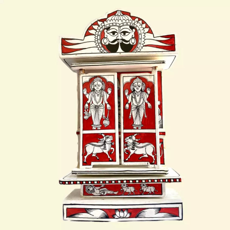 Rajasthani Kaavad Art | Red Color