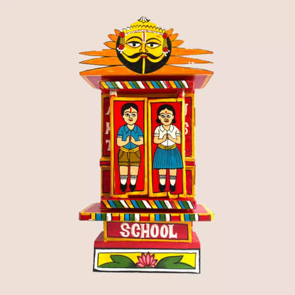 Rajasthani Kaavad Art| Medium | School |Orange Color