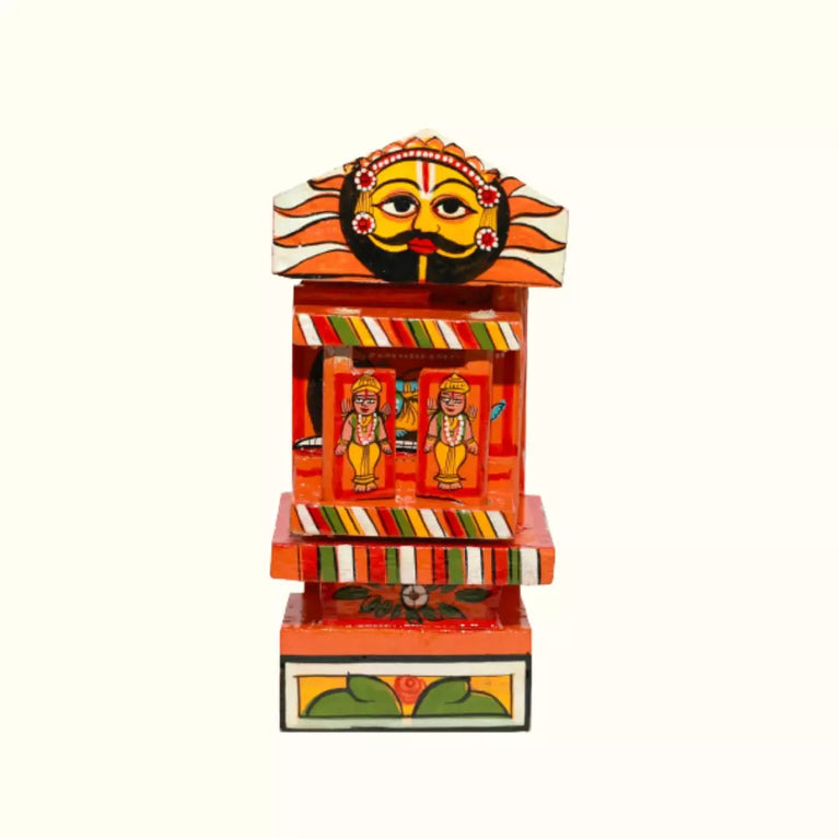 Rajasthani Kaavad Art | Small | Orange Color