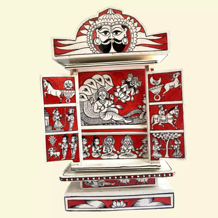 Rajasthani Kaavad Art | Red Color