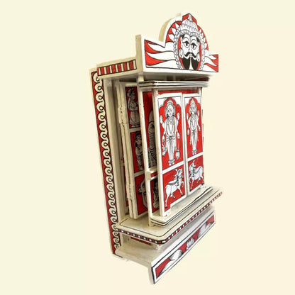 Rajasthani Kaavad Art | Large | Red Color