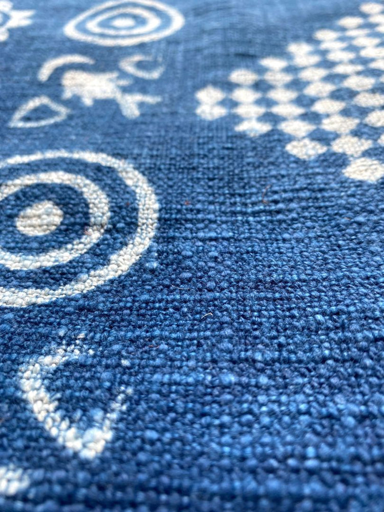 Unique Hand block printed Cotton Sofa Throws-Indigo