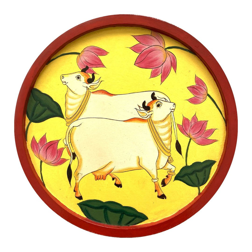 Kamdhenu Pichwai wall plate