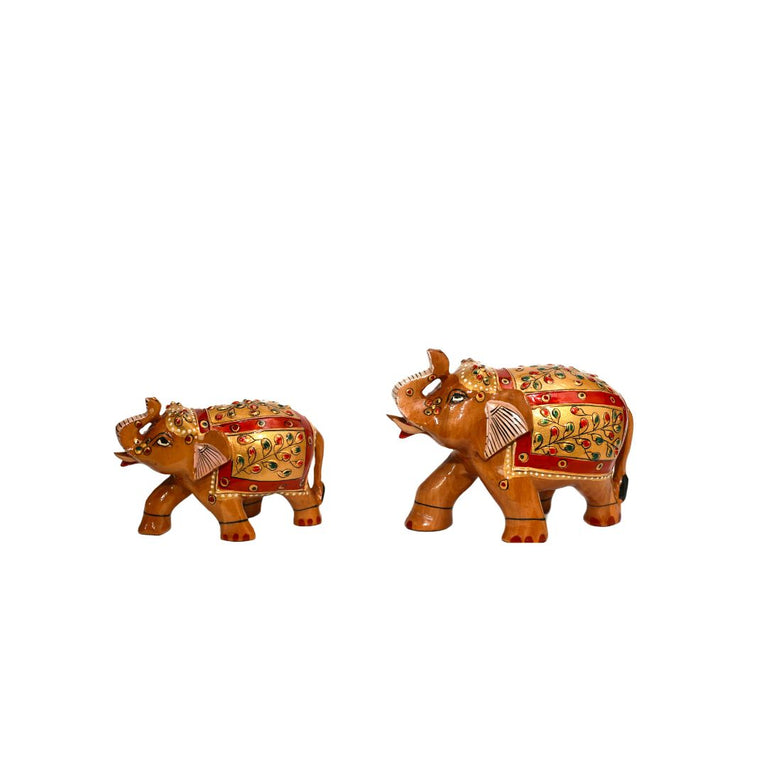 Wood Hand painted elephant