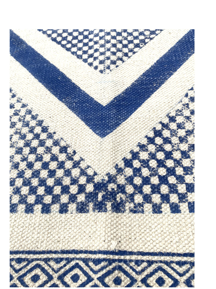 Blue cotton rug