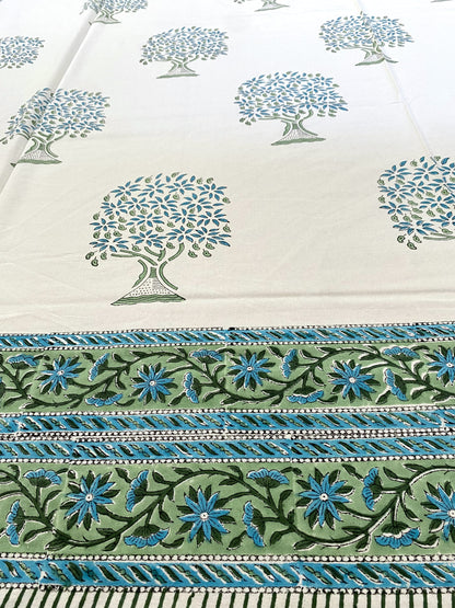 Hand Blockprinted Cotton Double Bedsheet With Pillow Covers