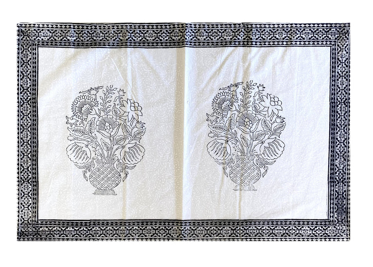 Hand Blockprinted Cotton Double Bedsheet With Pillow Covers